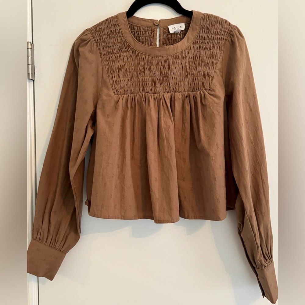 Le Lis Brown Long Sleeve Blouse